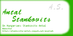 antal stankovits business card